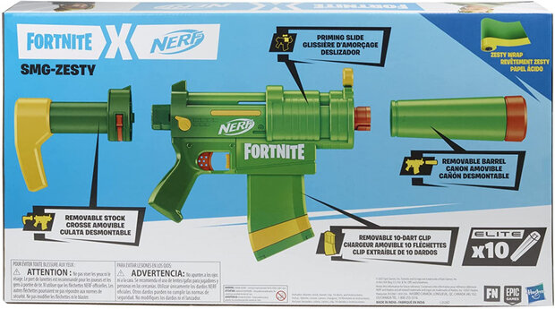 speelpistool Fortnite Smg Zesty 56 cm groen 4-delig