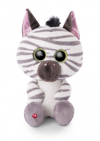 knuffelzebra Zebra Mankalita 25 cm polyester wit/bruin