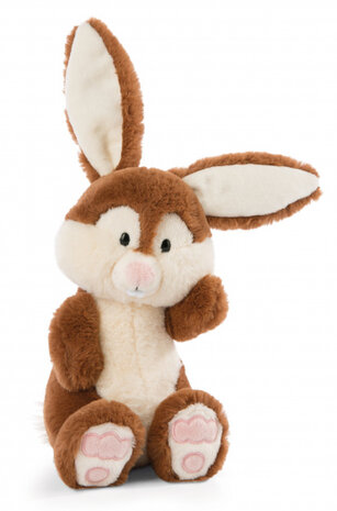 knuffelkonijn Poline 25 cm pluche/polyester bruin