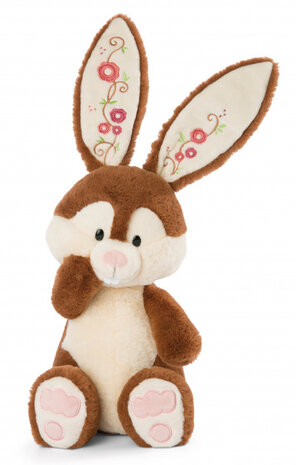 knuffelkonijn Poline 35 cm pluche/polyester bruin