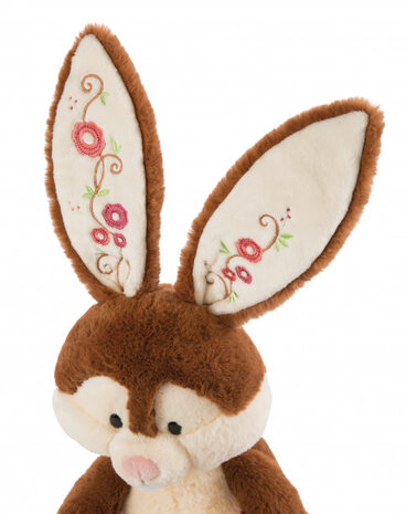 knuffelkonijn Poline 35 cm pluche/polyester bruin