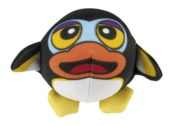 sponsbal Pingu&iuml;n junior polyester 10 cm zwart/wit