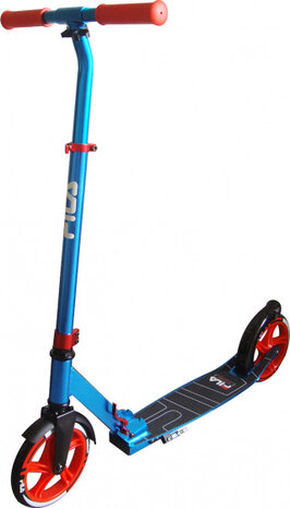 vouwstep 200 DLX-F 100 cm voetrem aluminium blauw