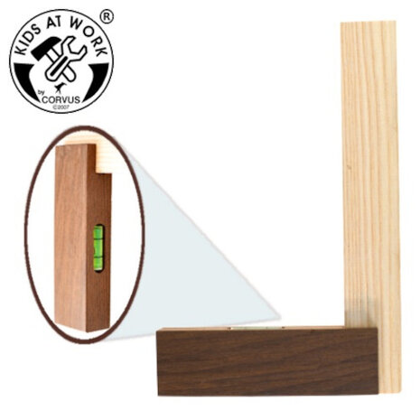 winkelhaak junior 22 x 14 cm hout bruin