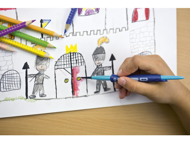 verfpenselen junior rood/geel/paars/groen 4 stuks