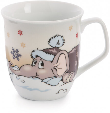 mok junior 450 ml 10 x 12,5 cm porselein wit