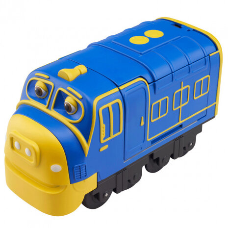 trein Pop &amp; Transform Chuggers 12,7 cm blauw/geel