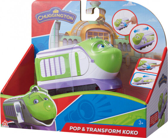trein Pop &amp; Transform Chuggers 12,7 cm groen/lila