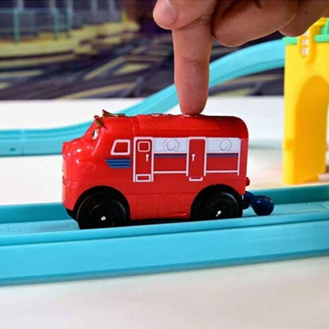 trein Touch N&#039; Go junior 9,5 x 3,3 x 4,5 cm rood