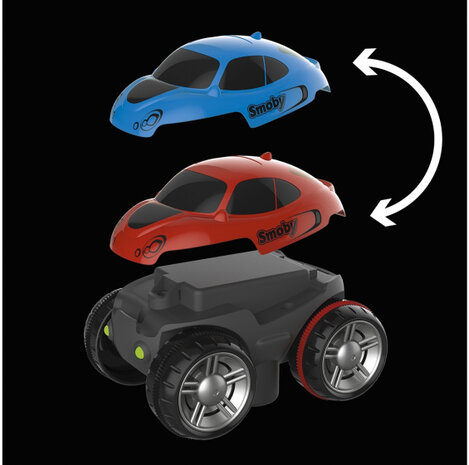 racebaanset FleXtreme Discovery 4,4 m rood/blauw 190-delig