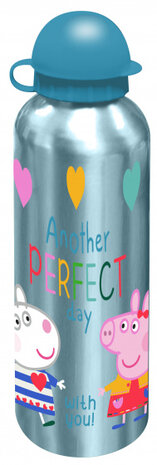 drinkfles Peppa Pig 500 ml aluminium blauw