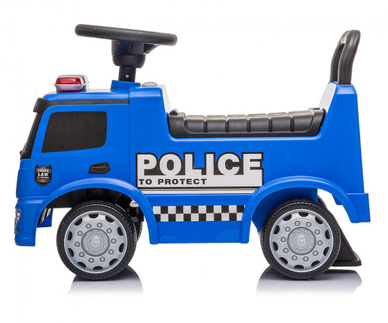 loopauto Ride On Mercedes Antos Politie 60 cm blauw