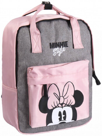 rugzak Minnie Mouse 25 liter 27 cm polyester grijs/roze