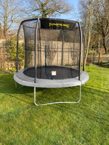 trampoline Tyro 305 x 243,8 cm staal/mesh grijs