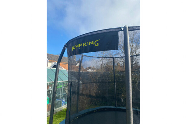 trampoline Tyro 305 x 243,8 cm staal/mesh grijs
