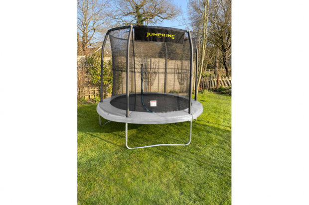 trampoline Tyro 305 x 243,8 cm staal/mesh grijs