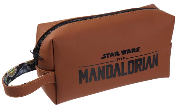 toilettas Mandalorian 21 x 11 cm polyester lichtbruin