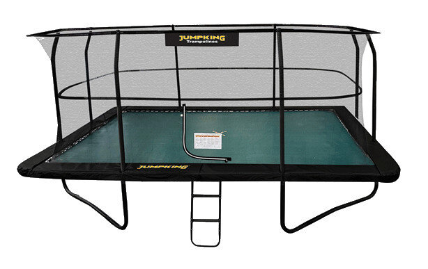 trampoline Deluxe 366 x 244 cm groen