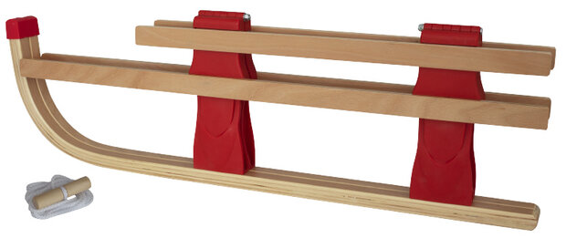 slee opvouwbaar 110 x 39 x 23 cm hout rood/naturel&nbsp;&nbsp;&nbsp;&nbsp;