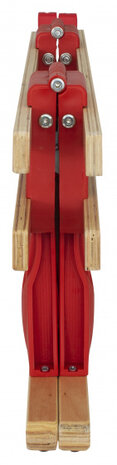 slee opvouwbaar 110 x 39 x 23 cm hout rood/naturel&nbsp;&nbsp;&nbsp;&nbsp;