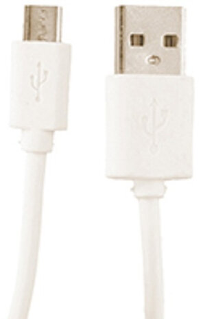 oplaadkabel micro-USB 1 meter PVC wit