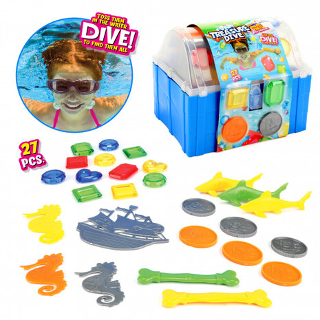 duikspeelgoed Splash! junior blauw 27-delig