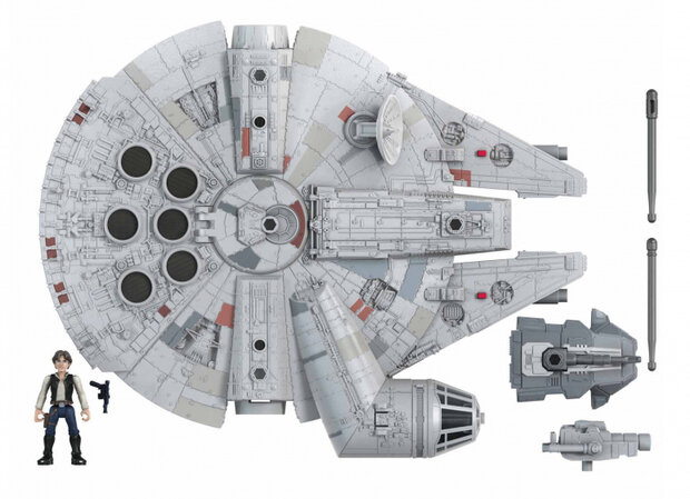speelset Millennium Falcon 30 x 38 cm grijs 4-delig