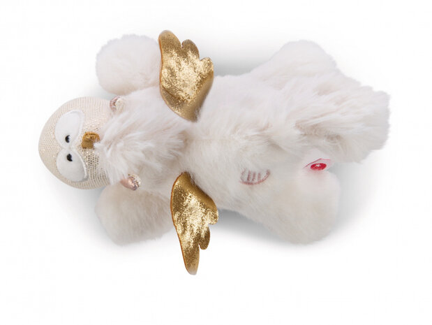 magneet Unicorn Angel junior 12 cm pluche beige