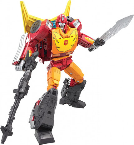 transformer Rodimus Prime 33 cm geel 8-delig
