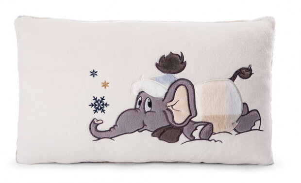 kussen Amadou junior 43 x 25 cm polyester bruin/beige