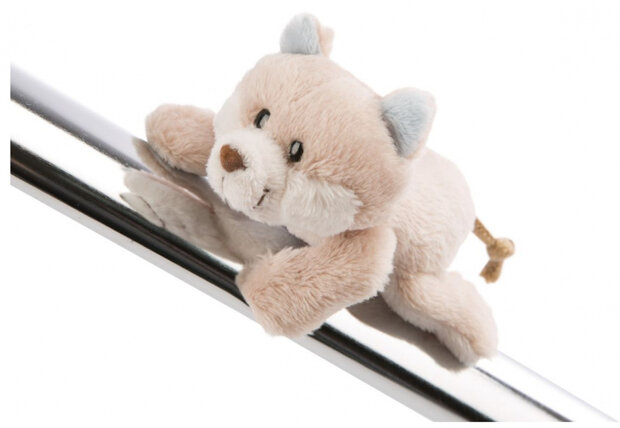 magneet Nordin junior 12 cm pluche beige/wit