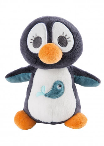 knuffeldier pingu&iuml;n 3D Watschili 17 cm pluche zwart/wit