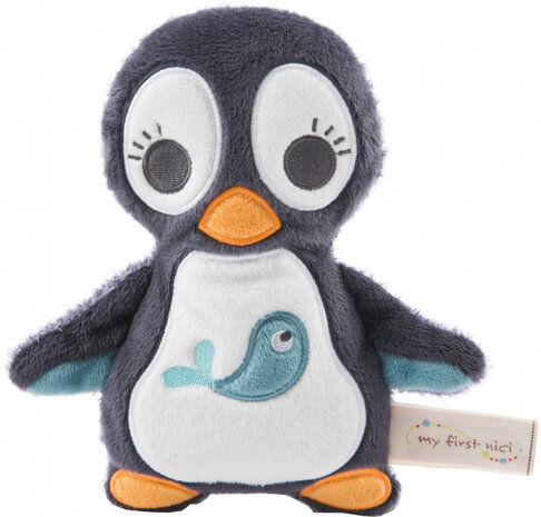 knuffeldier pingu&iuml;n 2D Watschili 18 cm pluche zwart/wit
