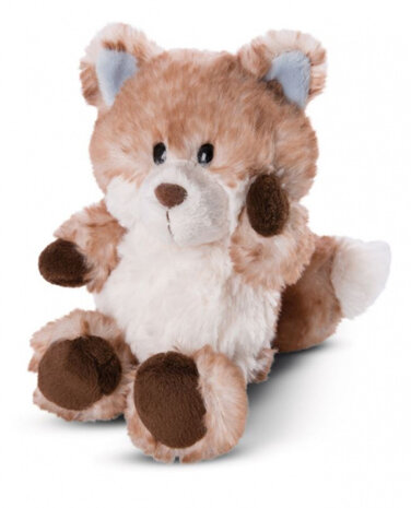knuffel vos Nordin junior 50 cm pluche bruin/wit