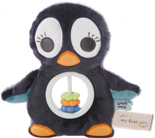 muziekknuffel Watschili pingu&iuml;n 18 cm pluche zwart