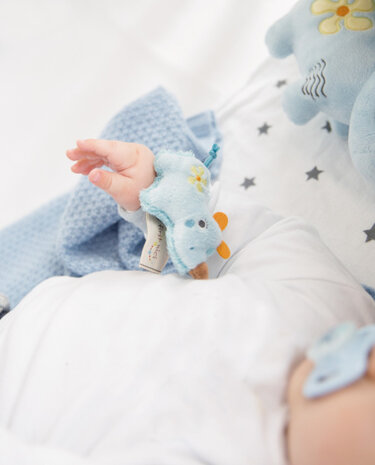rammelaar Manuffi neushoorn 8,5 cm pluche blauw