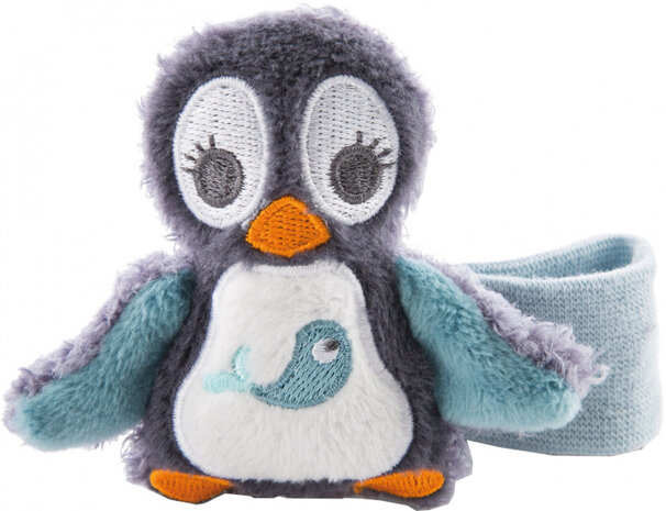 rammelaar Watschili pingu&iuml;n 8 cm pluche zwart/wit