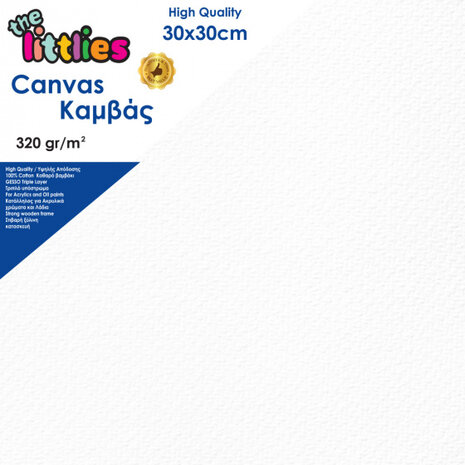 canvasdoek 320 g/m&sup2; 30 x 30 cm wit