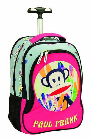 trolley rugzak junior 40 liter 48 x 30 cm polyester roze