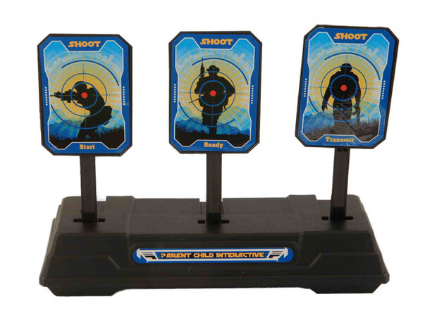 schietstandaard soft gun practise 22 cm zwart/blauw