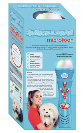microfoon Samson en Marie junior 26,5 cm lichtblauw