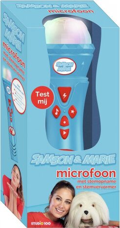 microfoon Samson en Marie junior 26,5 cm lichtblauw