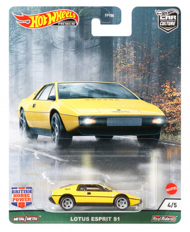auto Lotus Esprit S1 die-cast 1:64 geel