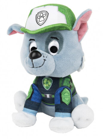knuffel Paw Patrol Rocky 15 cm pluche lichtblauw