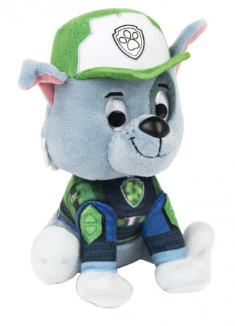 knuffel Paw Patrol Rocky 15 cm pluche lichtblauw