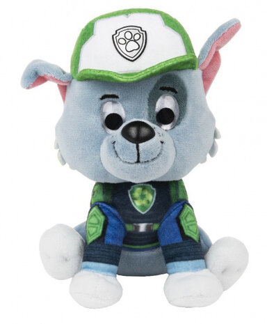 knuffel Paw Patrol Rocky 15 cm pluche lichtblauw