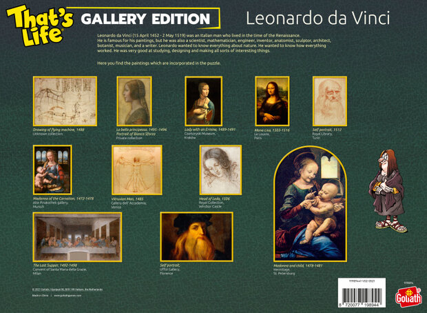legpuzzel Leonardo Da Vinci 36,5 x 27 cm 1000 stukjes