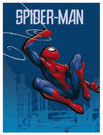 fleecedeken Spider-Man junior 140 x 100 cm blauw/rood