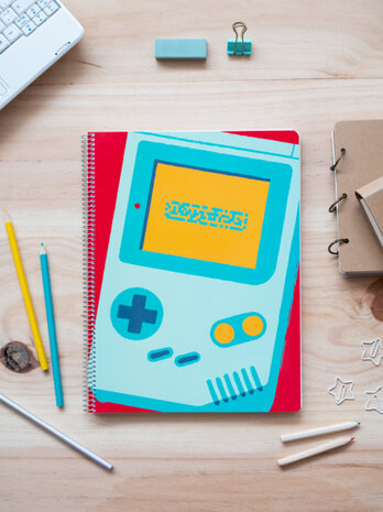 notitieboek Gamer A4 gelinieerd rood 80 pagina&#039;s