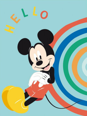 fleecedeken Mickey Mouse junior 140 x 100 cm blauw